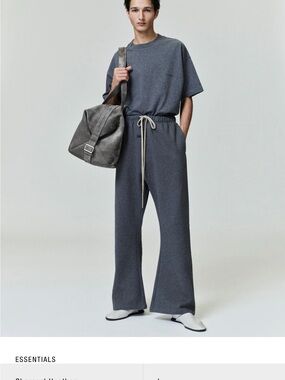 Fear of God Essentials Flare Sweatpants in Charcoal